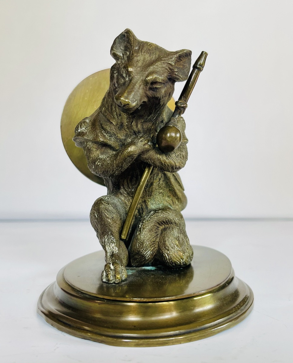 Renard aux cymbales en bronze -photo-5
